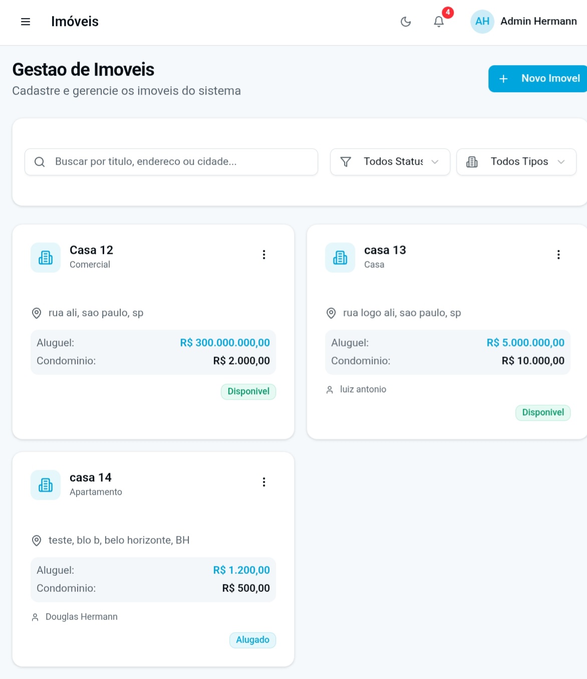 Gestão de Imóveis